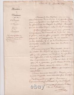13 September 1817. Signed autograph letter. Lainé. Minister of the Interior. Rare++