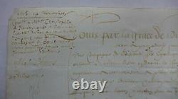 1615 Parchment Louis XIII Signed Letter Christophe Harlay Count Seal Beaumont