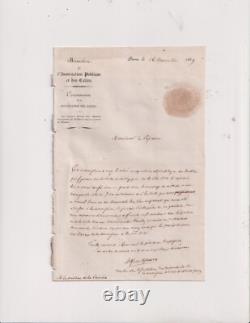 16-11-1859. Signed autograph letter. Alfred Maury. Archaeologist. Alésia. Gaul.