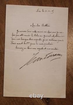 1904 Autograph Jean Lorrain Maison Philibert Bottini Letter Prostitution Brothel