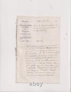 20-02-1861. Signed autograph letter. Alexandre Bertrand. Archaeologist. Alésia