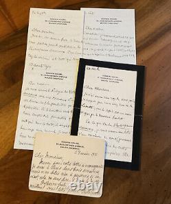 5 Autographed Letters Signed by Augustin Filon