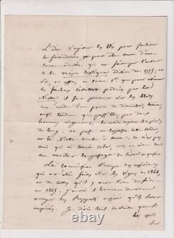 7 March 1865. Signed handwritten letter. Marshal. Vaillant. Agriculture. Cereals
