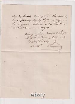 7 March 1865. Signed handwritten letter. Marshal. Vaillant. Agriculture. Cereals