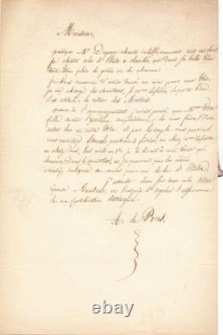 A. De Pons autograph letter signed, composer, trio Étienne Bodin