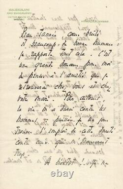 A. LEGER SAINT-JOHN PERSE Signed Autograph Letter. His Departure from Hawaii
