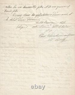 Abd-el-kader Autograph Letter Signed In Arabic. Rare Document. 1867