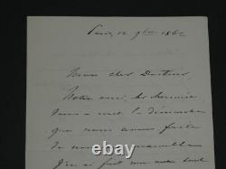 Achille Fould autograph letter signed, July Monarchy government, 1862, 4 pages