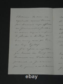 Achille Fould autograph letter signed, July Monarchy government, 1862, 4 pages