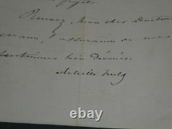 Achille Fould autograph letter signed, July Monarchy government, 1862, 4 pages