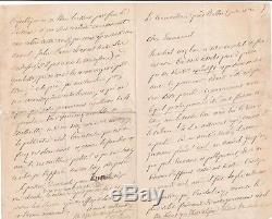 Adolphe Crémieux 2 Autograph Letter Signed Algeria Jew Arago Gambetta