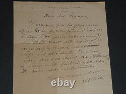 Adolphe Léon Willette SIGNED AUTOGRAPH LETTER The Golden Age, and small papers