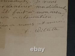 Adolphe Léon Willette SIGNED AUTOGRAPH LETTER The Golden Age, and small papers