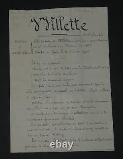 Adolphe Léon Willette SIGNED AUTOGRAPH LETTER The Golden Age, and small papers