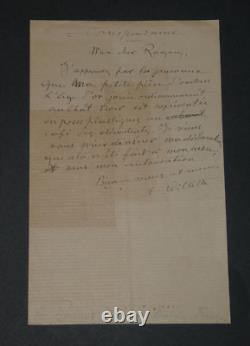 Adolphe Léon Willette Signed Autograph Letter, The Golden Age, and small papers