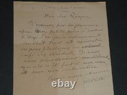 Adolphe Léon Willette Signed Autograph Letter, The Golden Age, and small papers