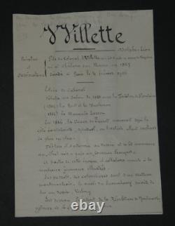 Adolphe Léon Willette Signed Autograph Letter, The Golden Age, and small papers
