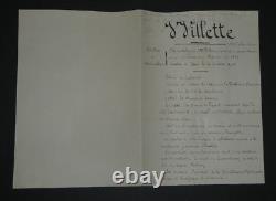 Adolphe Léon Willette Signed Autograph Letter, The Golden Age, and small papers