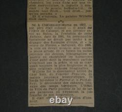 Adolphe Léon Willette Signed Autograph Letter, The Golden Age, and small papers