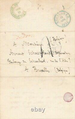 Adolphe N. Didron Autograph Letter Signed Painter Armand Schaepkens Archaeology