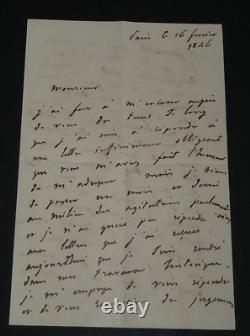 Adolphe THIERS Autographed Letter Signed to a General of the Army, 1846