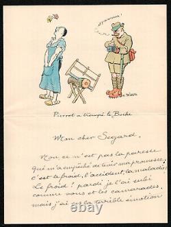 Adolphe Willette. Autograph Letter Signed To Achille Segard. Around 1915