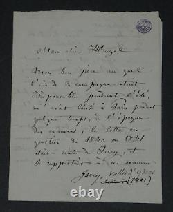 Adrien-Louis BOÏELDIEU - SIGNED AUTOGRAPH LETTER TO HEUGEL - Biography of his father