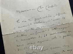 Adrien Remacle signed autograph letter Paul Verlaine 1893 Contemporary Review