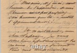 Albert DAWANT Autographed Letter Signed to Henry Lapauze and the Russian Empire