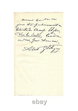 Albert Glatigny / Signed Autograph Letter / Poetry / Mallarmé / Vers / Rimbaud