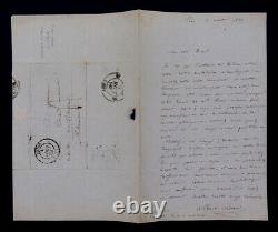 Albert LENOIR SIGNED AUTOGRAPH LETTER TO architect Hippolyte DURAND 1837