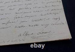 Albert LENOIR SIGNED AUTOGRAPH LETTER TO architect Hippolyte DURAND 1837