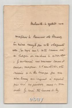 Albert Léon Marie Le Nordez, Bishop, signed autograph letter, 1909