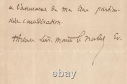 Albert Léon Marie Le Nordez, Bishop, signed autograph letter, 1909
