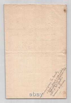 Albert Léon Marie Le Nordez, Bishop, signed autograph letter, 1909