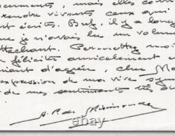 Albert P. De Mirimonde, Autographed letter signed thanking for the book 1976