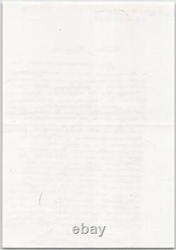 Albert P. De Mirimonde, Autographed letter signed thanking for the book 1976