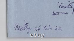 Albert Robida: Signed Autograph Letter – Drawings for the 1922 Christmas Issue