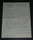 Albert De Teneuille Autographed Letter Signed To Armand Godoy Foch 1929