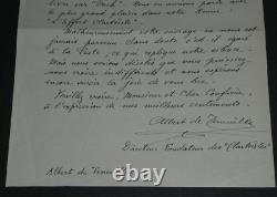 Albert de Teneuille Autographed Letter Signed to Armand Godoy Foch 1929