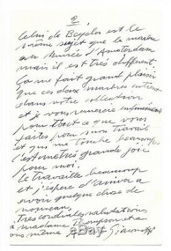 Alberto Giacometti / Autograph Letter Signed / Marbles / Crisis Yanaihara