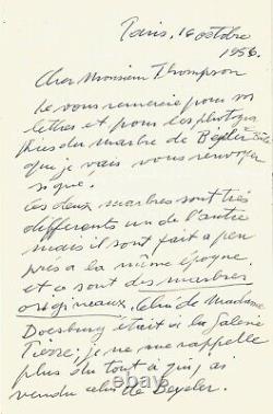 Alberto Giacometti Signed Autograph Letter On His 1930 Marbles