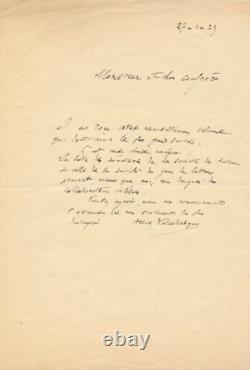 Albin Valabrègue 1 signed autograph manuscript printing 2 letters photograph