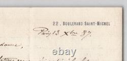 Alexandre Bida Signed Autograph Letter Marius Michel, Engel, Magnier 1887