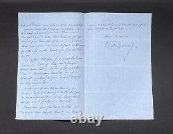 Alexandre DUMAS Autographed Letter Signed Publisher, his novels and Cherville