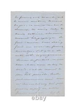 Alexandre DUMAS (son) / Signed Autograph Letter / Second Empire / Republic