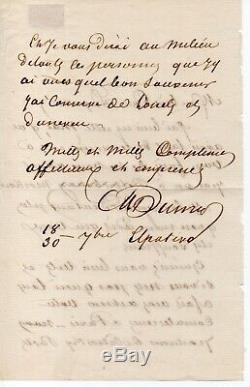 Alexandre Dumas Autograph Letter Signed, Russia 18-30 September 1859
