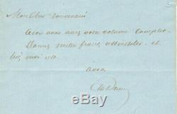 Alexandre Dumas Father / Superb Autograph Letter Signed / Circa 1853