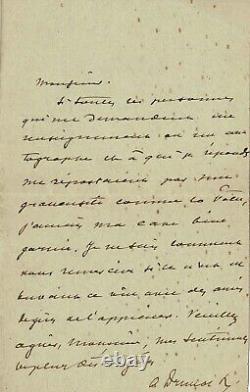 Alexandre Dumas Fils Signed Autograph Letter