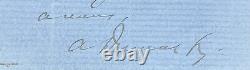 Alexandre Dumas Jr. Autographed Letter Signed Balsamo